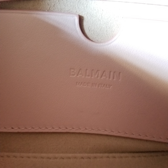 Balmain B-Buzz 19 Fringed Suede Monogram Crossbody Bag Faded Rose - Picture 9 of 15